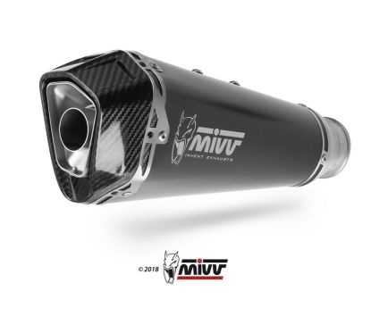 Silencieux MIVV Delta Race Steel Black/casquette carbone Kawasaki Z900