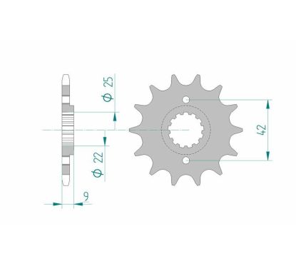 Kit chaîne AFAM 520XMR3 14/48 standard - couronne standard
