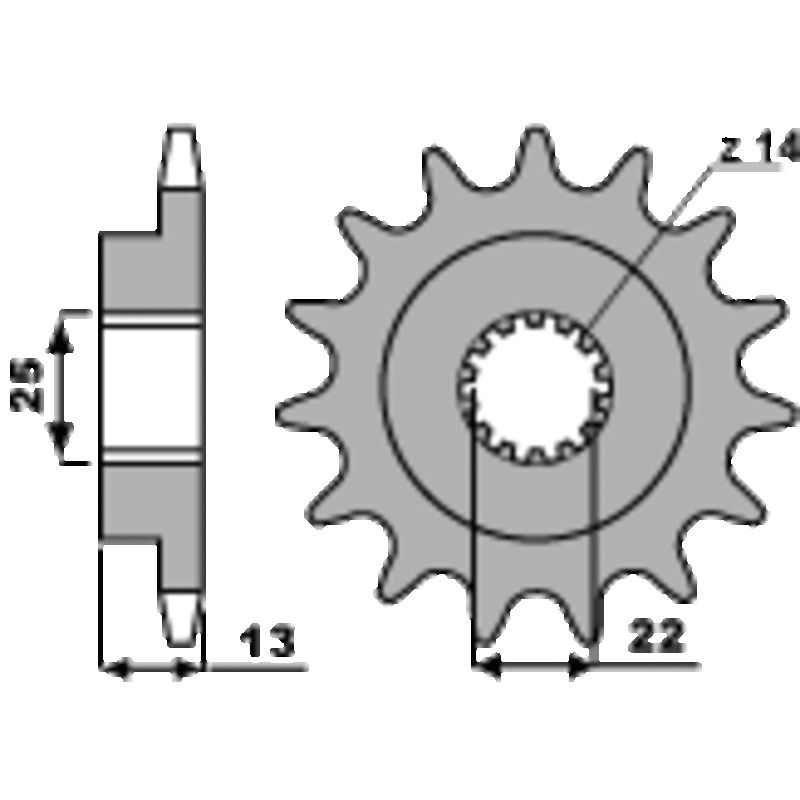 Pignon PBR acier standard - 525