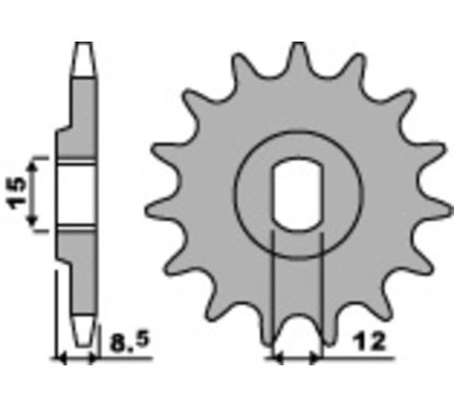 Pignon PBR acier standard - 415