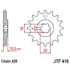 Pignon JT SPROCKETS acier standard - 428