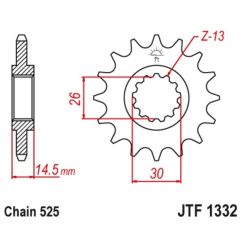 Pignon JT SPROCKETS acier standard - 525