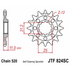 Pignon JT SPROCKETS acier anti-boue - 520