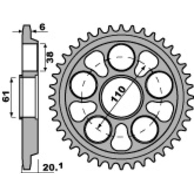 Couronne PBR alu renforcé - 520