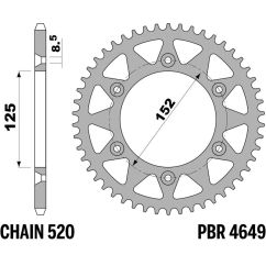 Couronne PBR alu standard - 520