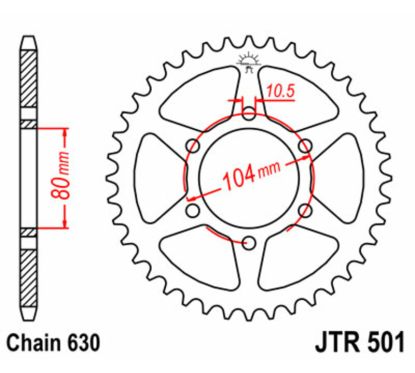Couronne JT SPROCKETS Acier Standard - 630