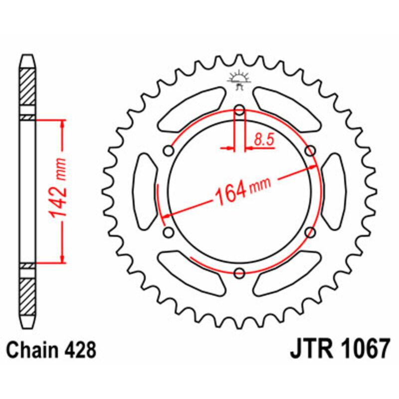 Couronne JT SPROCKETS Acier Standard - 428