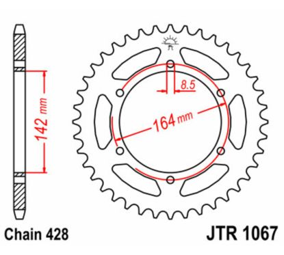 Couronne JT SPROCKETS Acier Standard - 428
