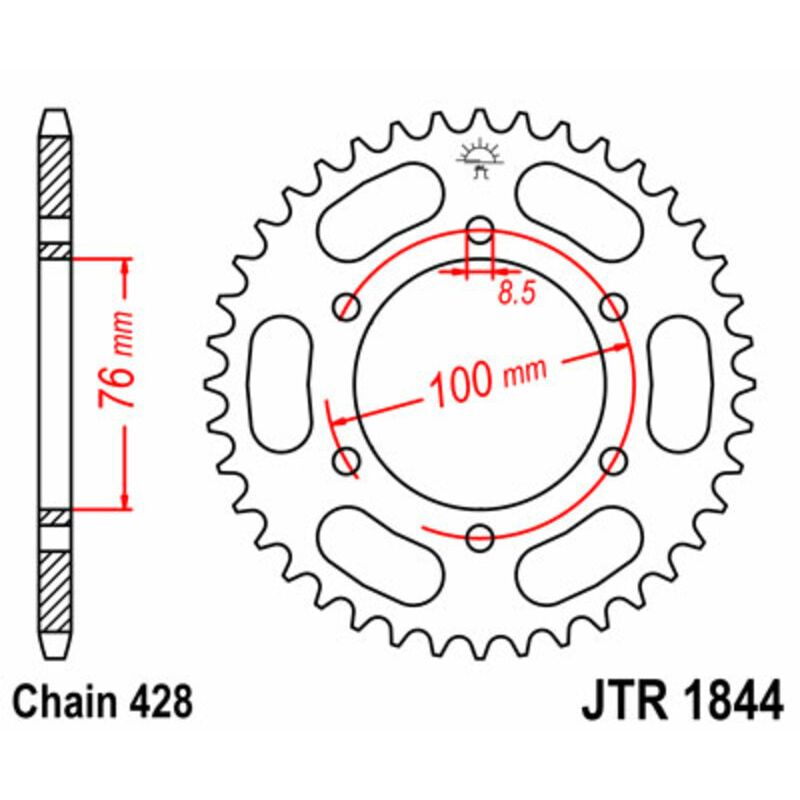 Couronne JT SPROCKETS alu standard - 428
