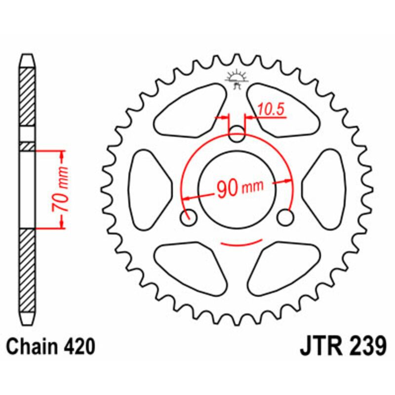 Couronne JT SPROCKETS Acier Standard - 420