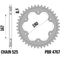 Couronne PBR acier standard - 525