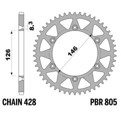 Couronne PBR alu standard - 428