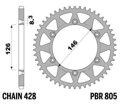 Couronne PBR alu standard - 428