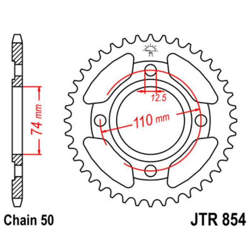 Couronne JT SPROCKETS Acier Standard - 530