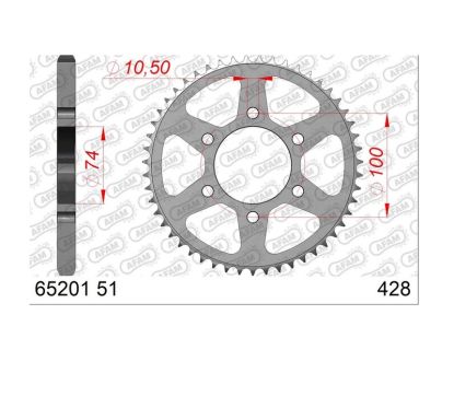 Couronne AFAM acier standard - 428