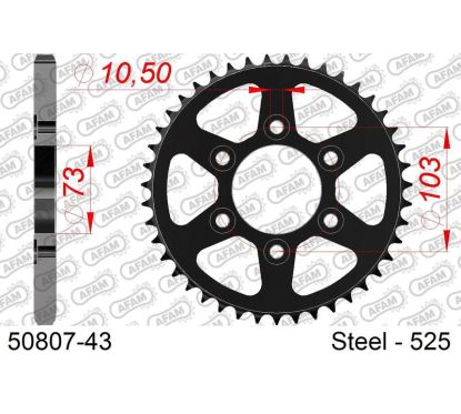 Couronne AFAM acier standard - 525