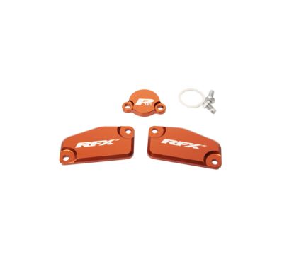 Jeu de couvercles de maîtres-cylindres RFX Pro Series - orange / frein et embrayage formula