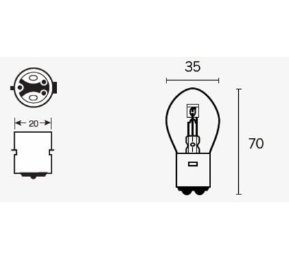 Ampoule TECNIUM S1 12V 25/25W - x10