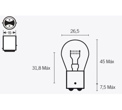 Ampoule TECNIUM S25 12V 21/5W - x10