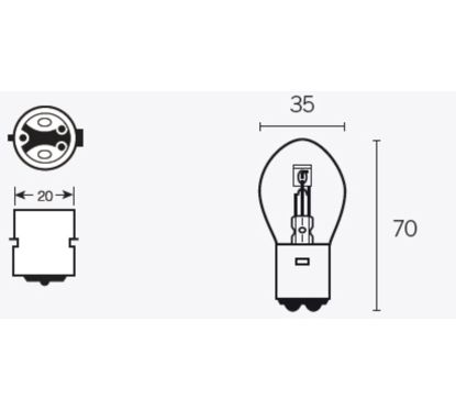 Ampoule TECNIUM B35 12V 35/35W - x10
