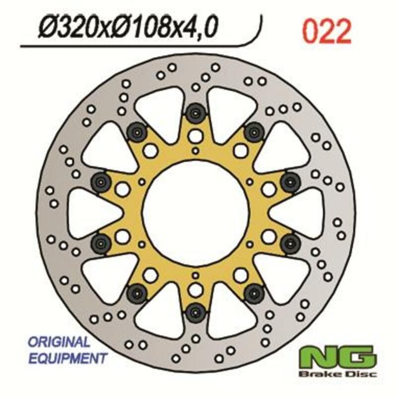 Disque de frein NG BRAKES rond flottant