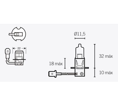 Ampoule V PARTS H3 12V 55W