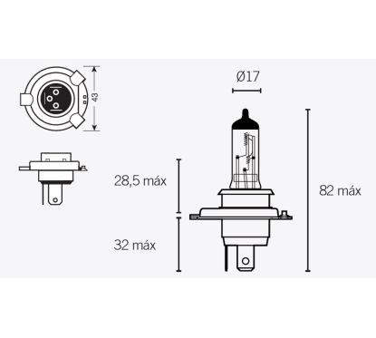 Ampoule V PARTS H4 12V 60/55W