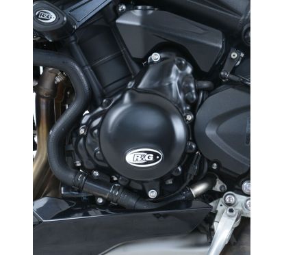 Couvre-carter gauche R&G RACING noir Triumph