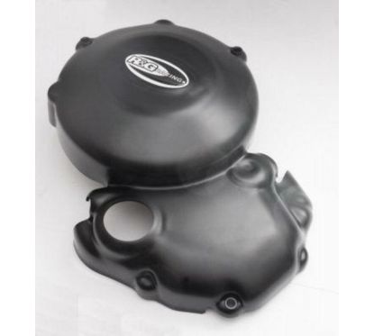 Couvre-carter gauche R&G RACING noir Triumph Daytona/Street Triple 675