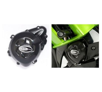 Couvre-carter gauche R&G RACING noir Kawasaki Z1000/SX