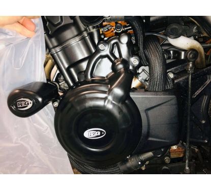 Couvre-carter gauche R&G RACING noir Honda CBR400/500