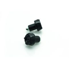 Embouts De Guidon Aluminium V PARTS Spark Ø18mm - Noir/Noir