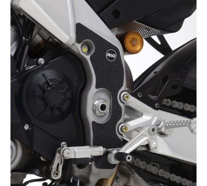 Kit protection de cadre R&G RACING - cadre noir (2 pièces) Aprilia Tuono V4 1100
