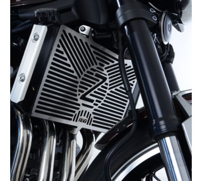 Protection de radiateur gravée R&G RACING inox Kawasaki Z900 RS