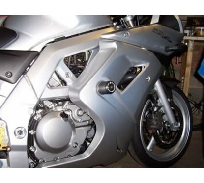 Tampons de protection R&G RACING Classic (axe de bras oscillant) noir Suzuki SV650S carénée