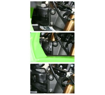 Protections de butée de direction R&G RACING noir Kawasaki ZX-6R/10R