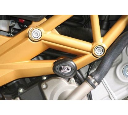 Tampons de protection R&G RACING Aero noir Aprilia Dorsoduro/Shiver 750
