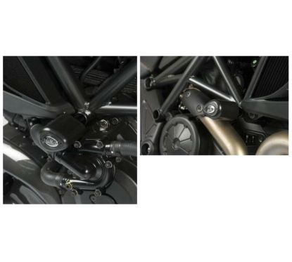 Tampons de protection R&G RACING Aero noir Ducati Diavel