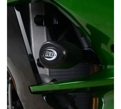 Tampons de protection R&G RACING Aero noir Kawasaki H2 SX