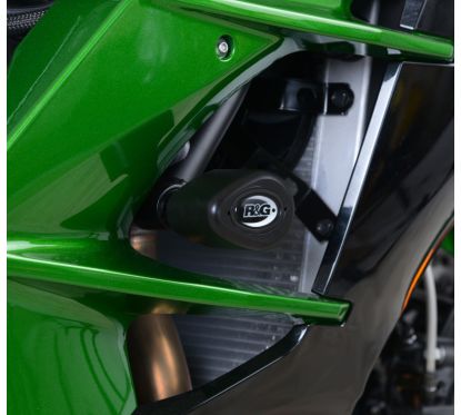 Tampons de protection R&G RACING Aero noir Kawasaki H2 SX