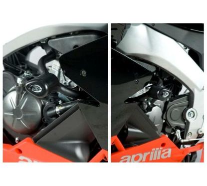 Tampons de protection R&G RACING Aero noir Aprilia RS4 125