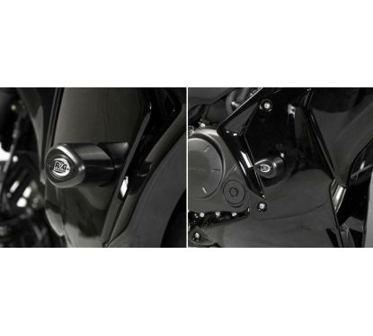 Tampons de protection R&G RACING Aero noir Honda CBF1000F/Travel
