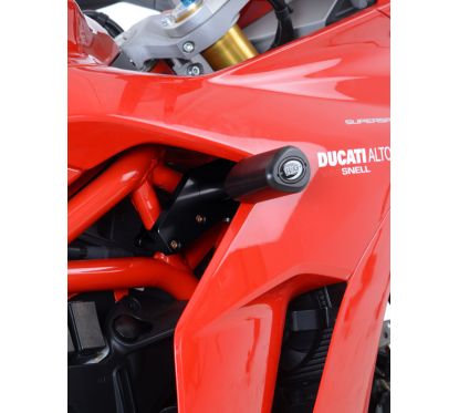 Tampons de protection R&G RACING Aero noir sans percage Ducati Supersport