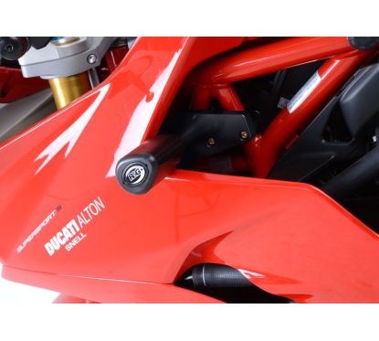 Tampons de protection R&G RACING Aero noir sans percage Ducati Supersport