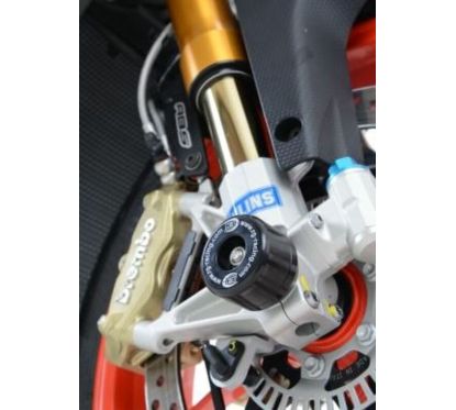 Protection de fourche R&G RACING noir Aprilia Tuono V4