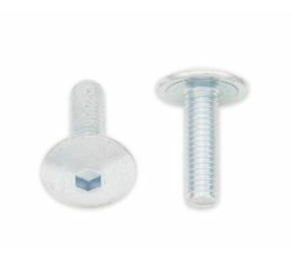 Vis tête bombée plate BOLT M6x1x20mm 10 pièces