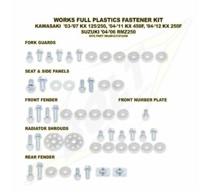 Kit vis complet de plastiques Bolt KTM
