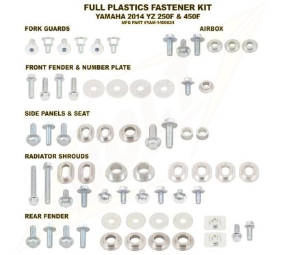 Kit vis complet de plastiques Bolt Yamaha YZ250/450-F