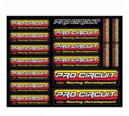 Planche de stickers PRO CIRCUIT logo original