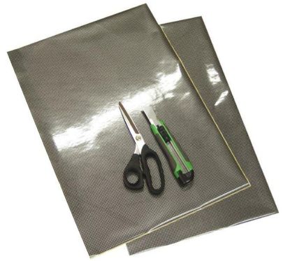 Planches adhésives BLACKBIRD Crystall réspirante look carbone